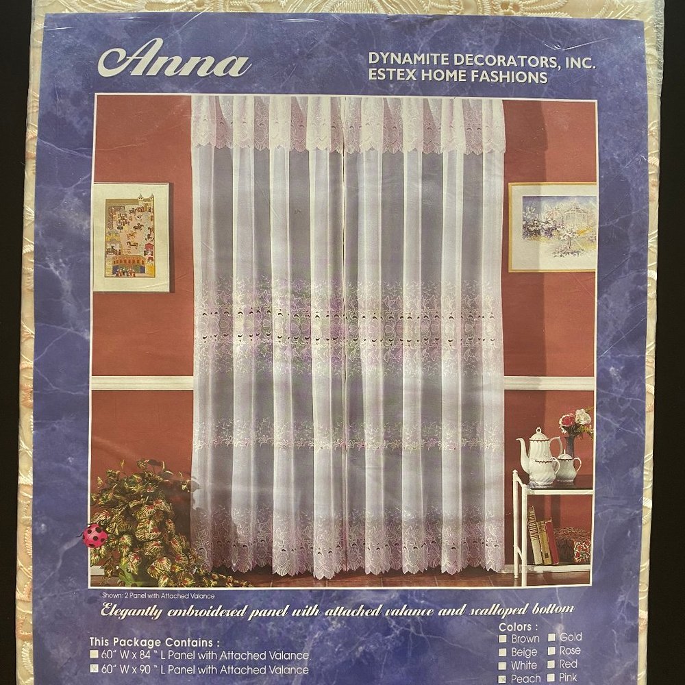 Elegant embroidered curtains